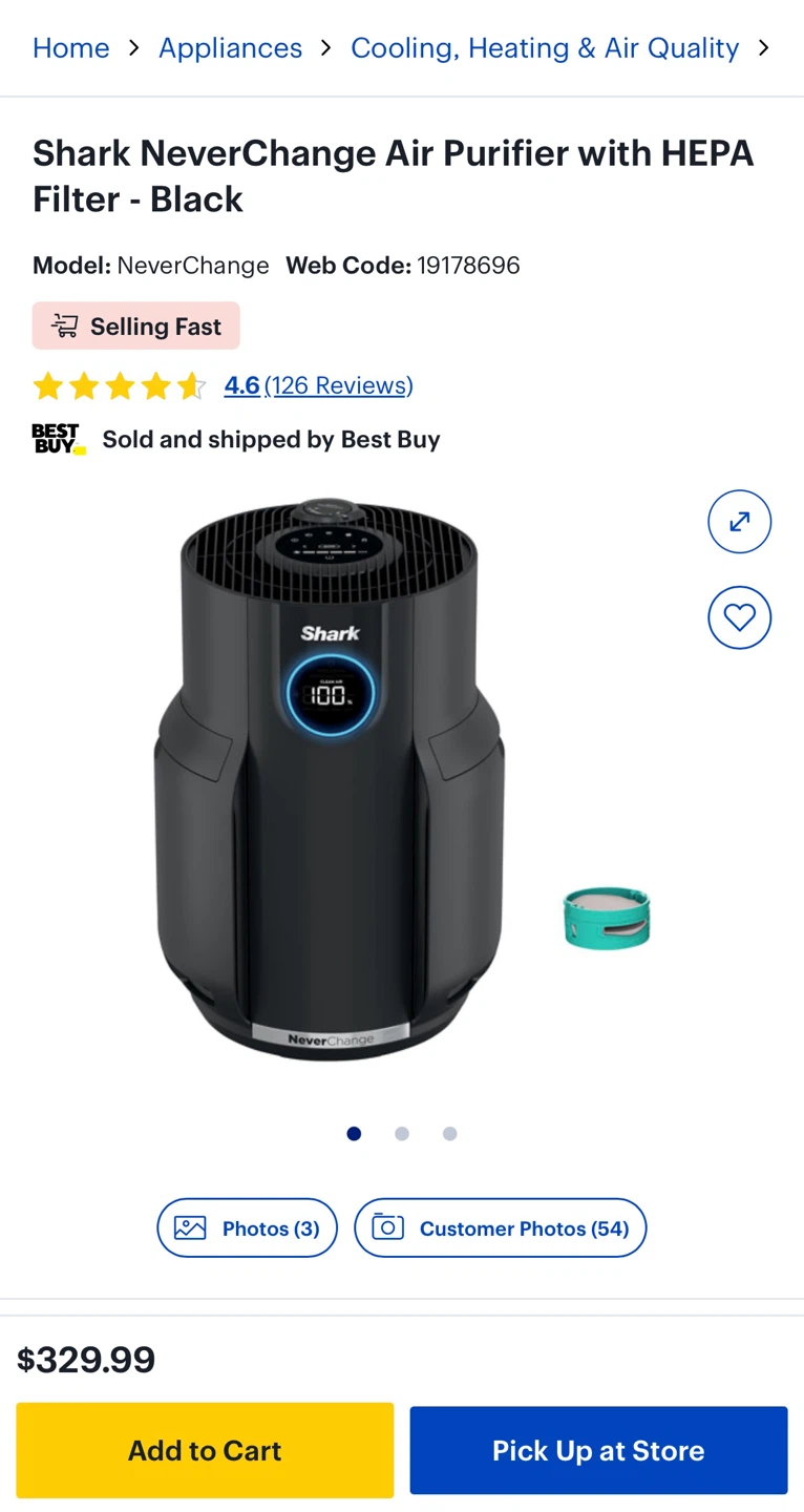 Shark NeverChange Air Purifier