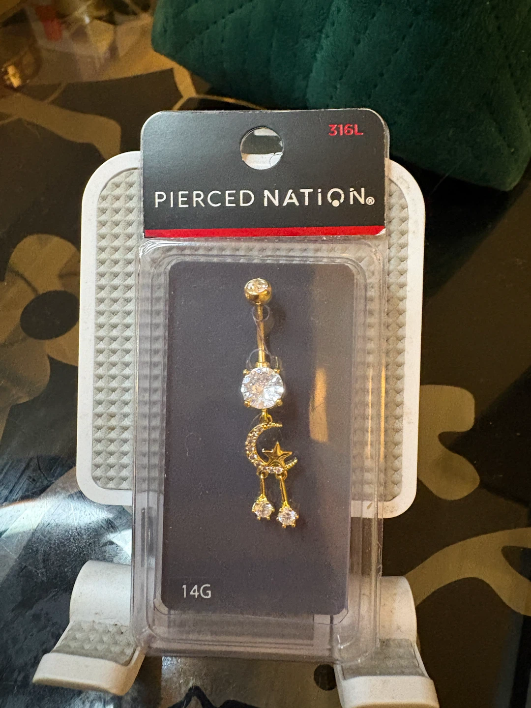 Pierced Nation Moon Belly Button Ring