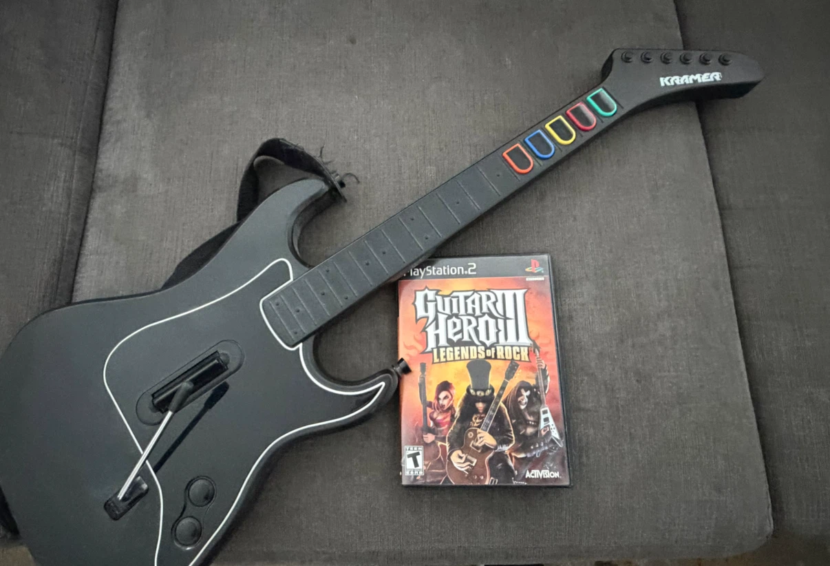 Kramer Guitar Hero Controller and PS2 Game