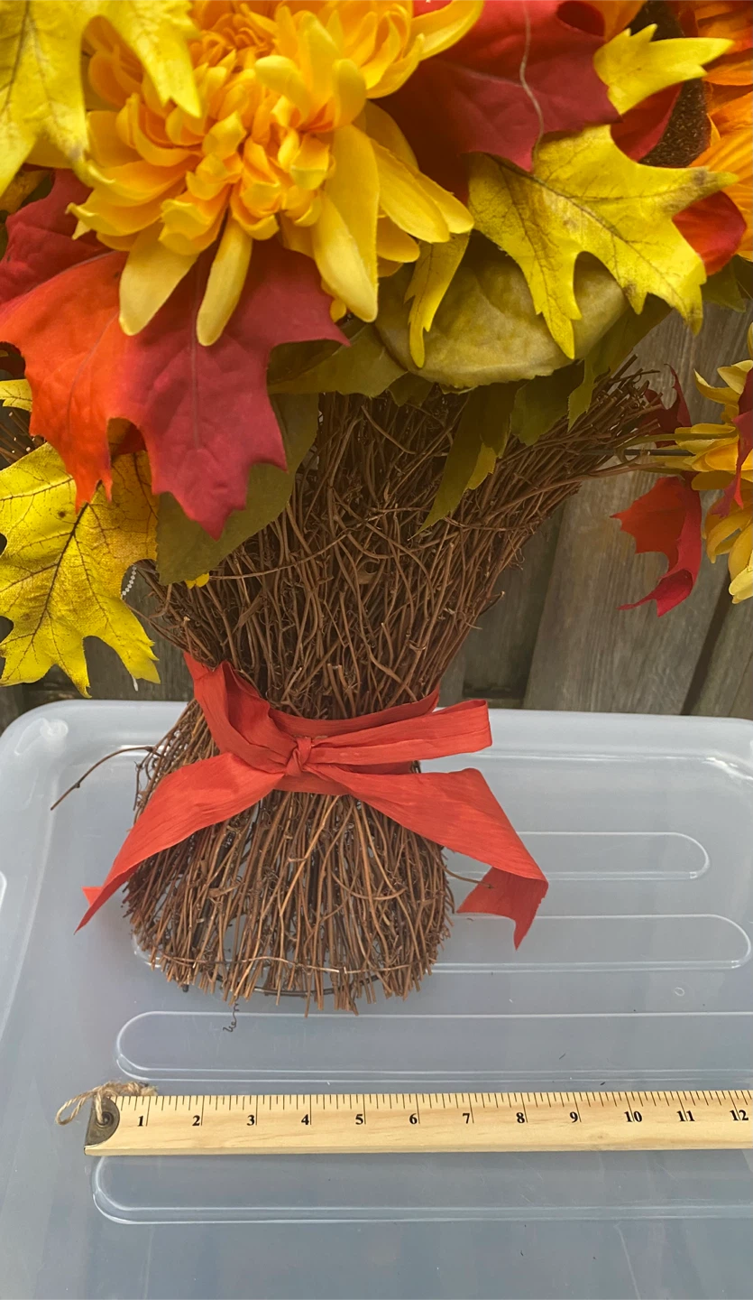 Autumn Floral Arrangement in Twig Basket - photo 5