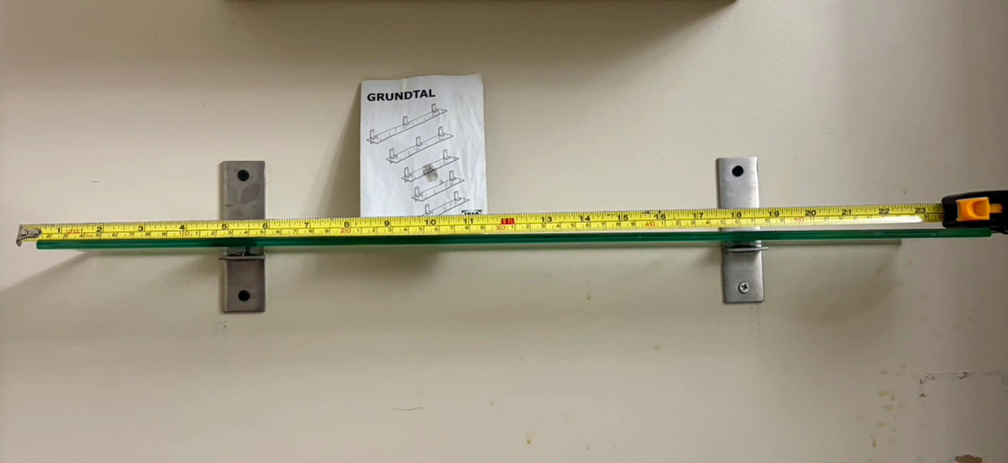 IKEA GRUNDTAL Glass Shelf - photo 2