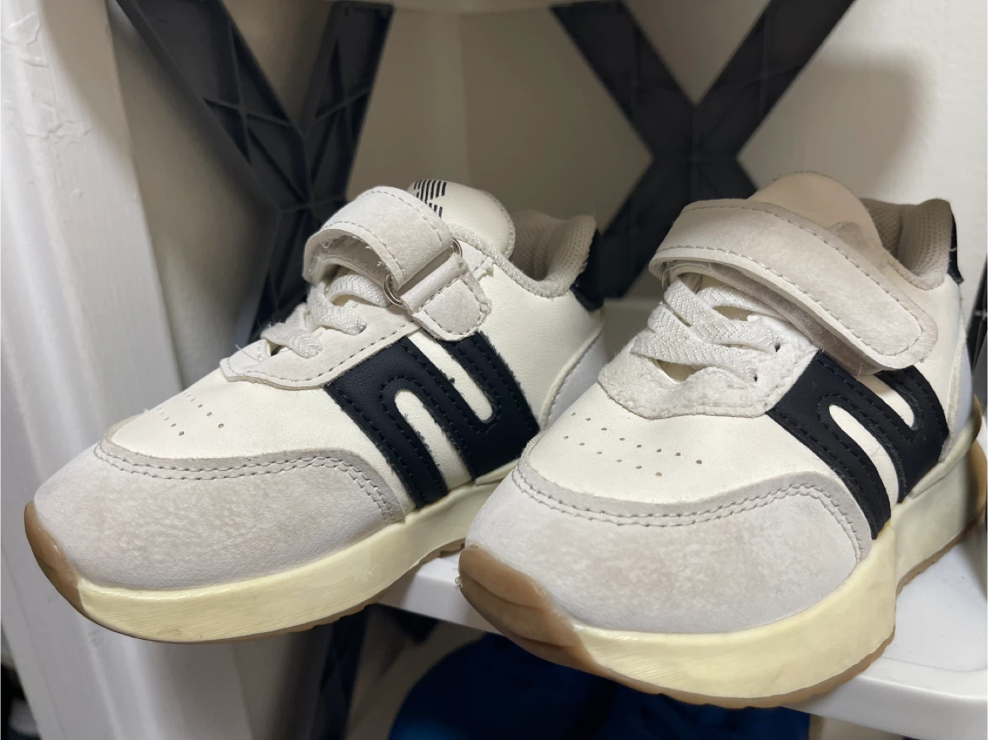 White and Black Kids' Sneakers