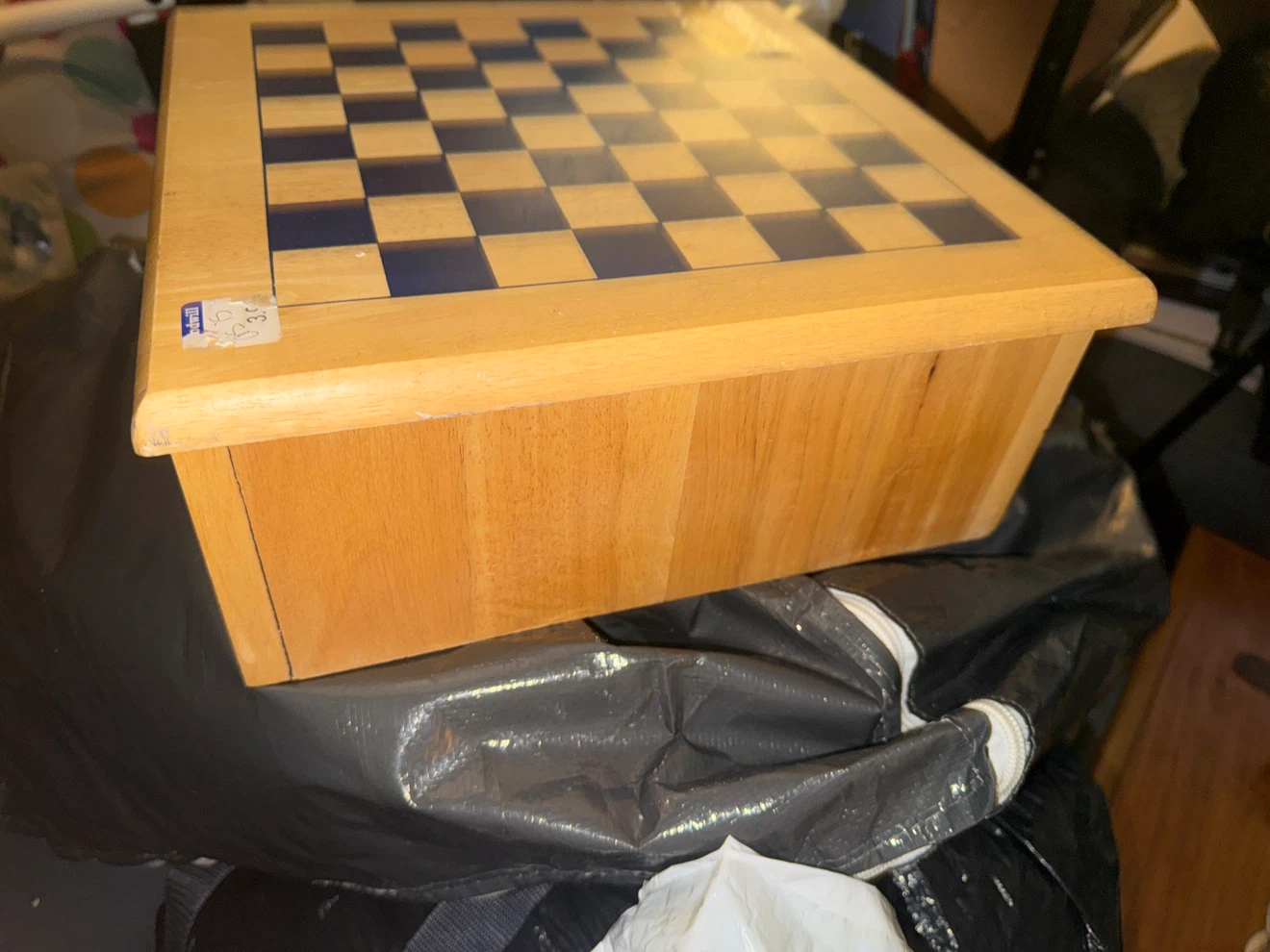 Wooden Multi-Game Board with Storage Drawer