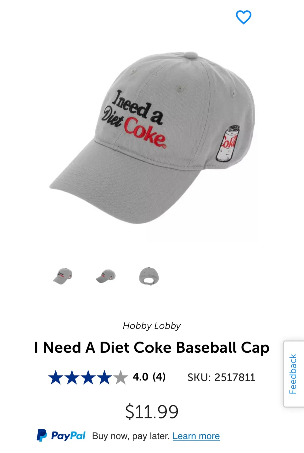 Diet Coke Baseball Cap - photo 3