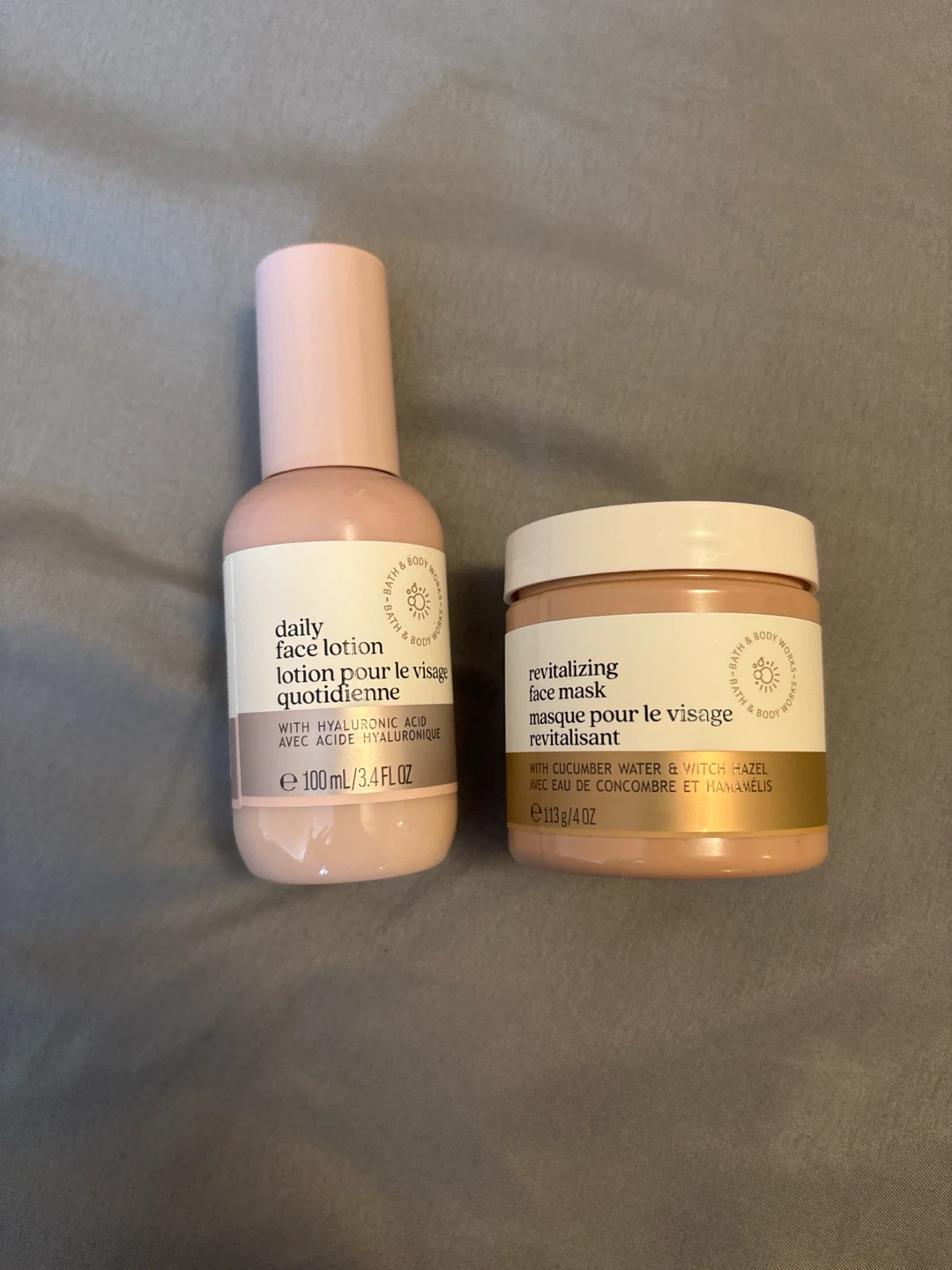 Bath & Body Works Hyaluronic Acid Lotion Cucumber Face Mask Set