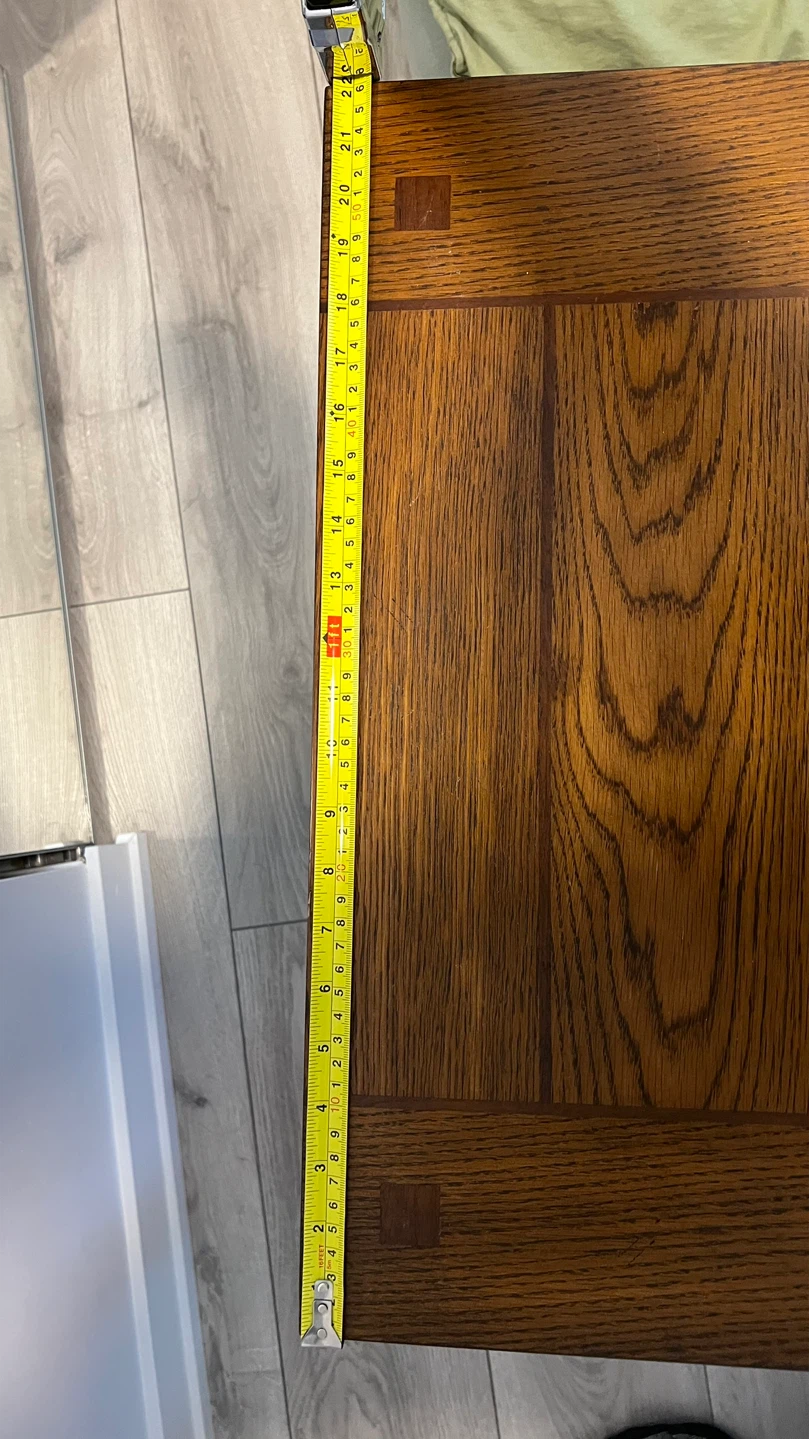 Real pure wood side table with drawer - photo 5