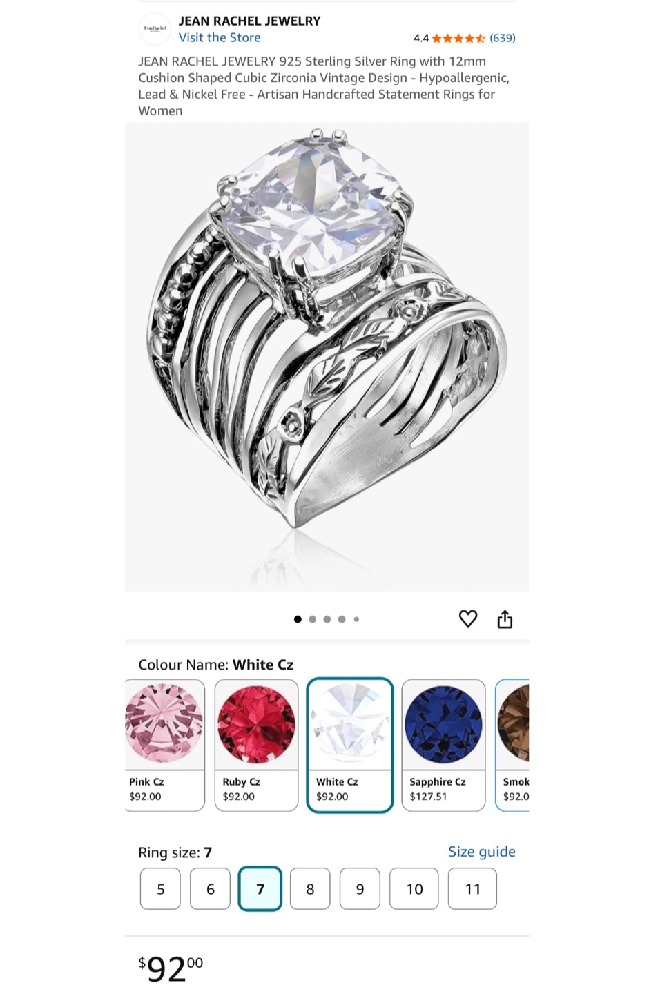Jean Rachel 925 Sterling Silver Ring - photo 2
