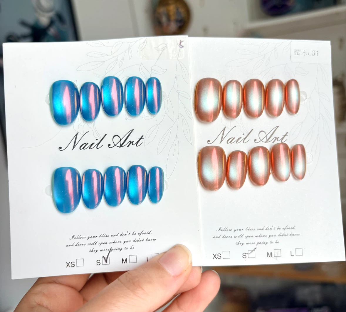Aurora Glazed Cat-Eye Press-On Nails