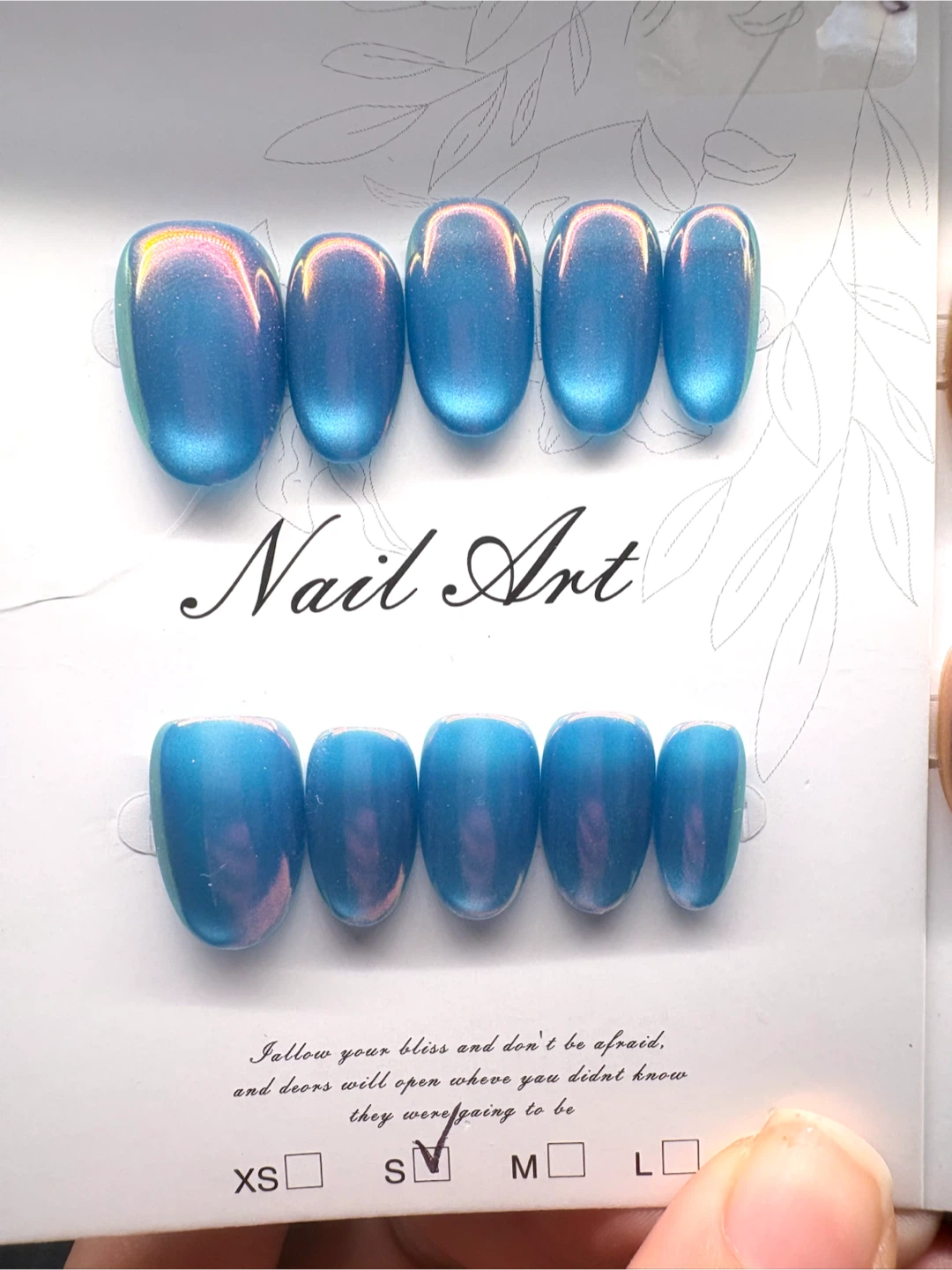 Aurora Glazed Cat-Eye Press-On Nails - photo 2