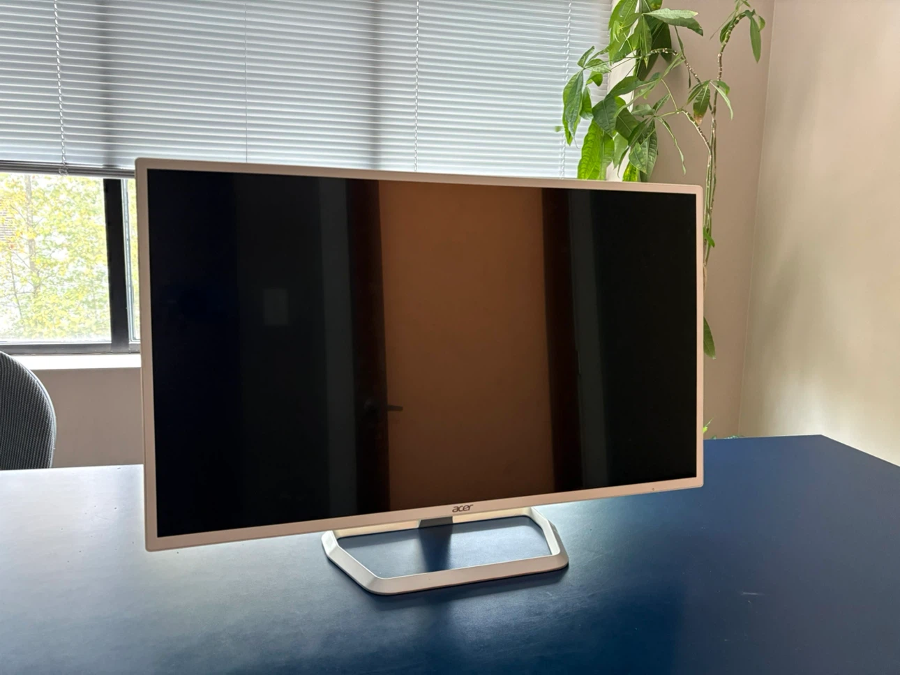 Acer white computer monitor