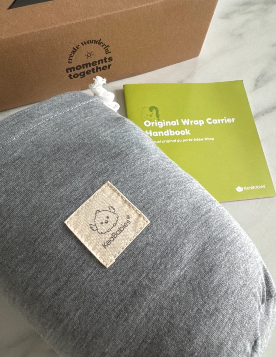 KeaBabies Original Baby Wrap Carrier – Brand New – Classic Gray - photo 2
