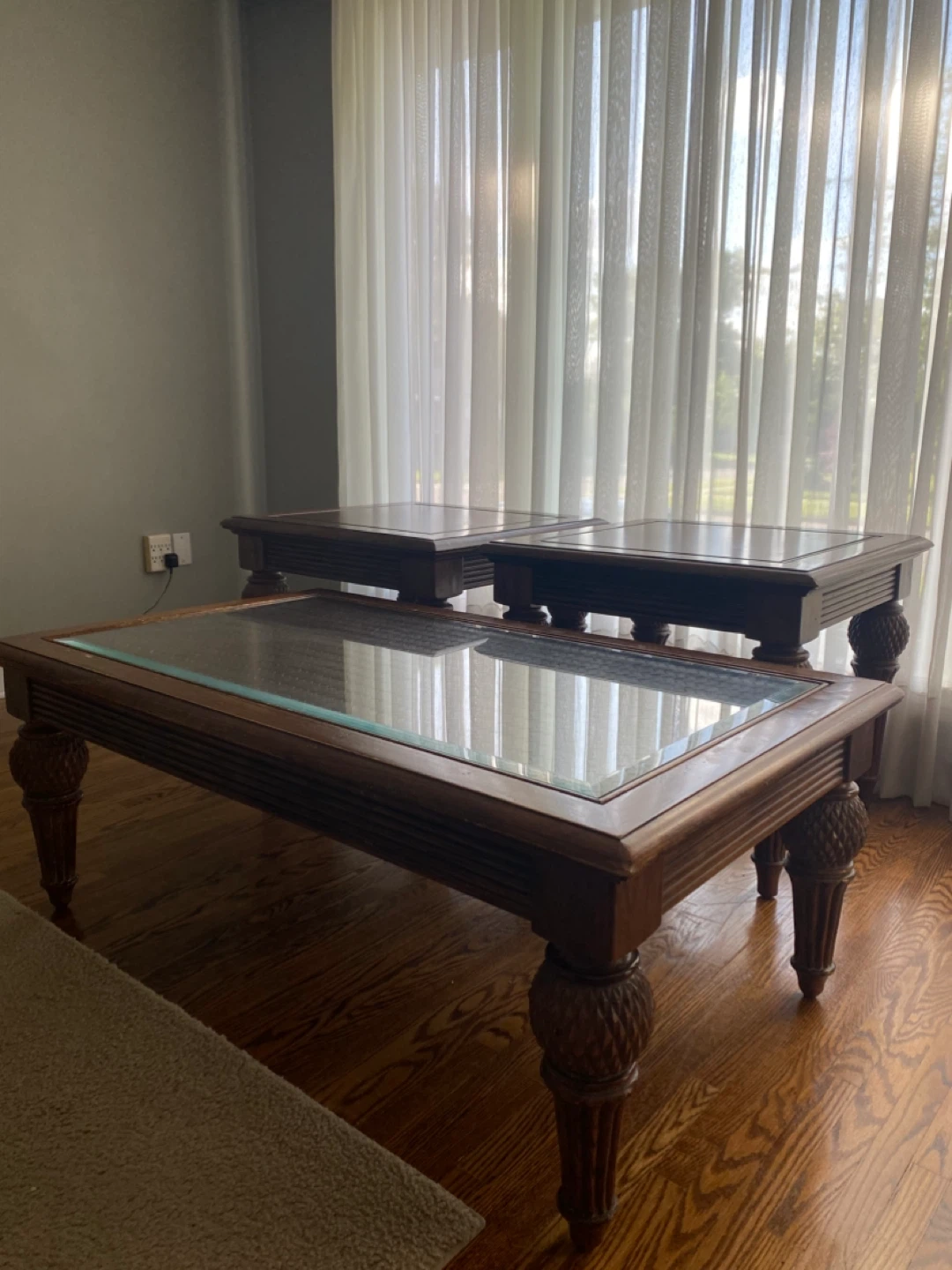 Bassett 3 Piece Coffee & End Table Set - Solid Wood