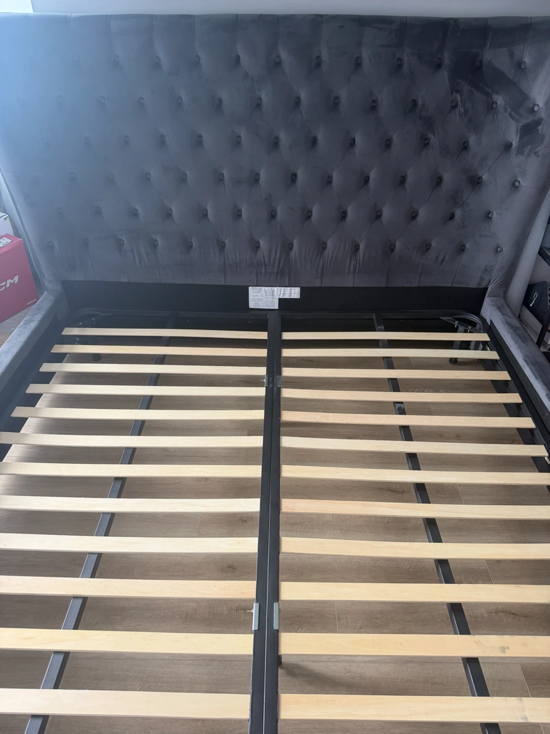 King Size Black Velvet Bed Frame