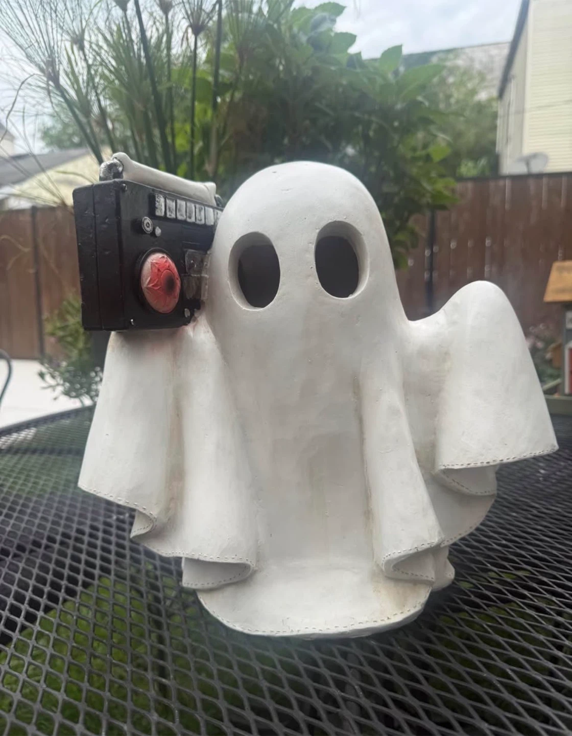 Ghost figure with boombox