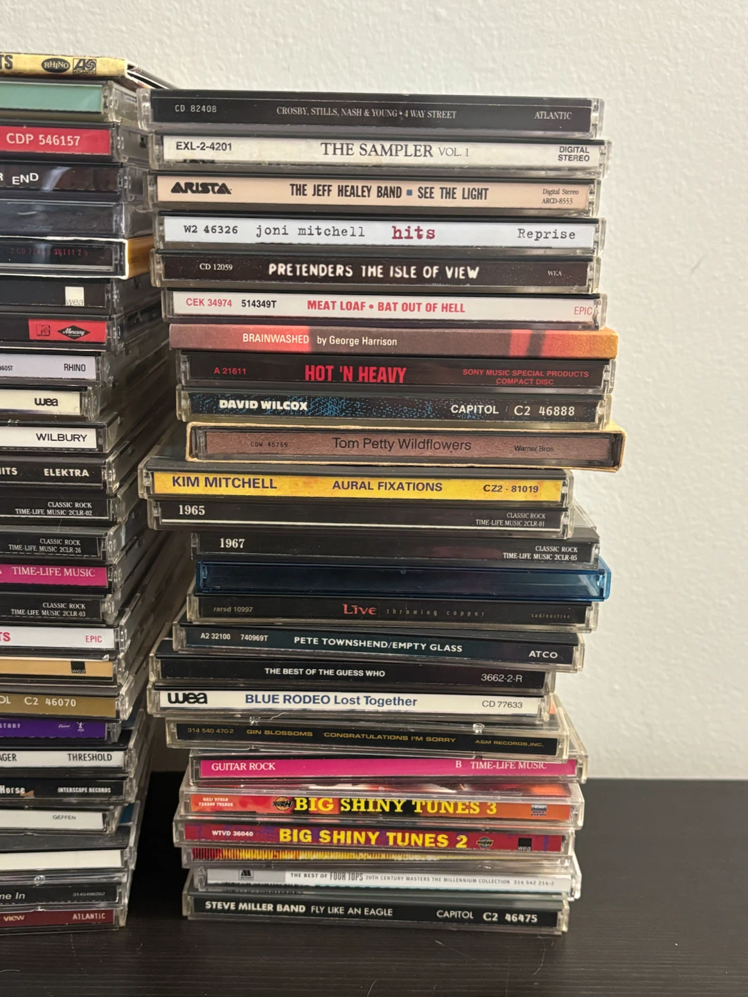Large collection of classic rock and pop music CDs
