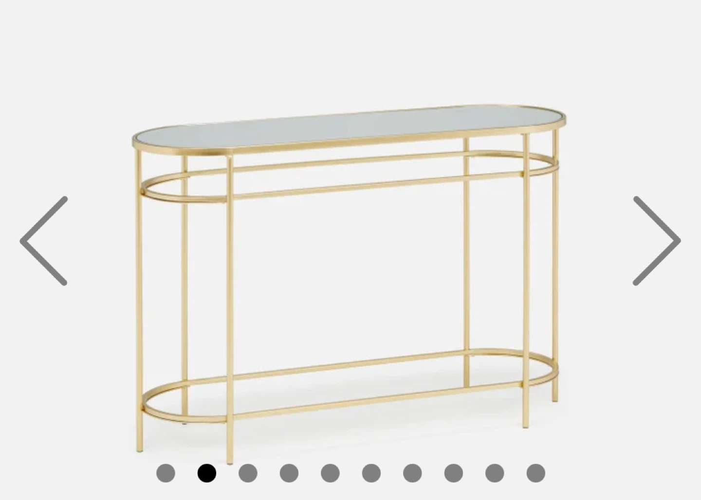 Gold and Glass Console Table - photo 2