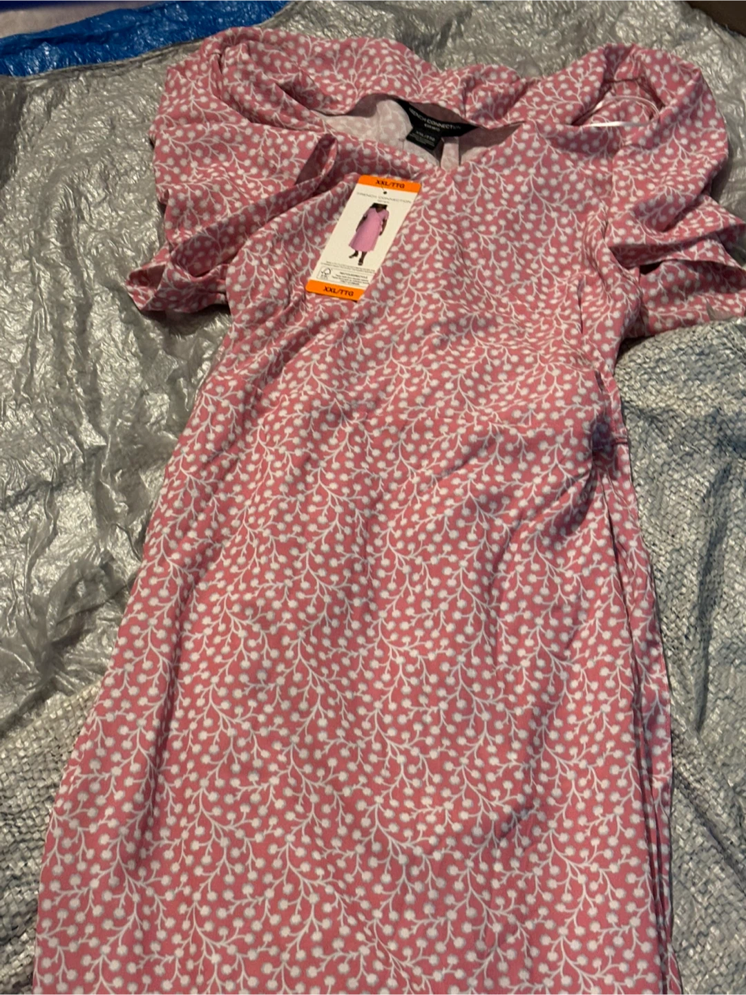 French Connection Pink Floral Wrap Dress XXL