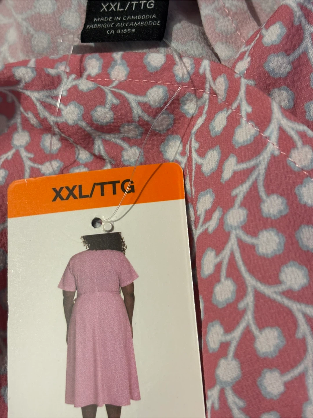 French Connection Pink Floral Wrap Dress XXL - photo 3