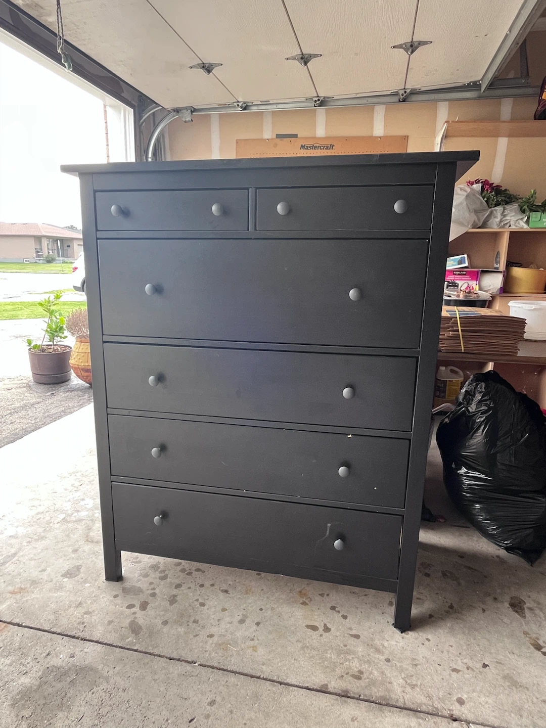 Black Dresser with 6 Drawers