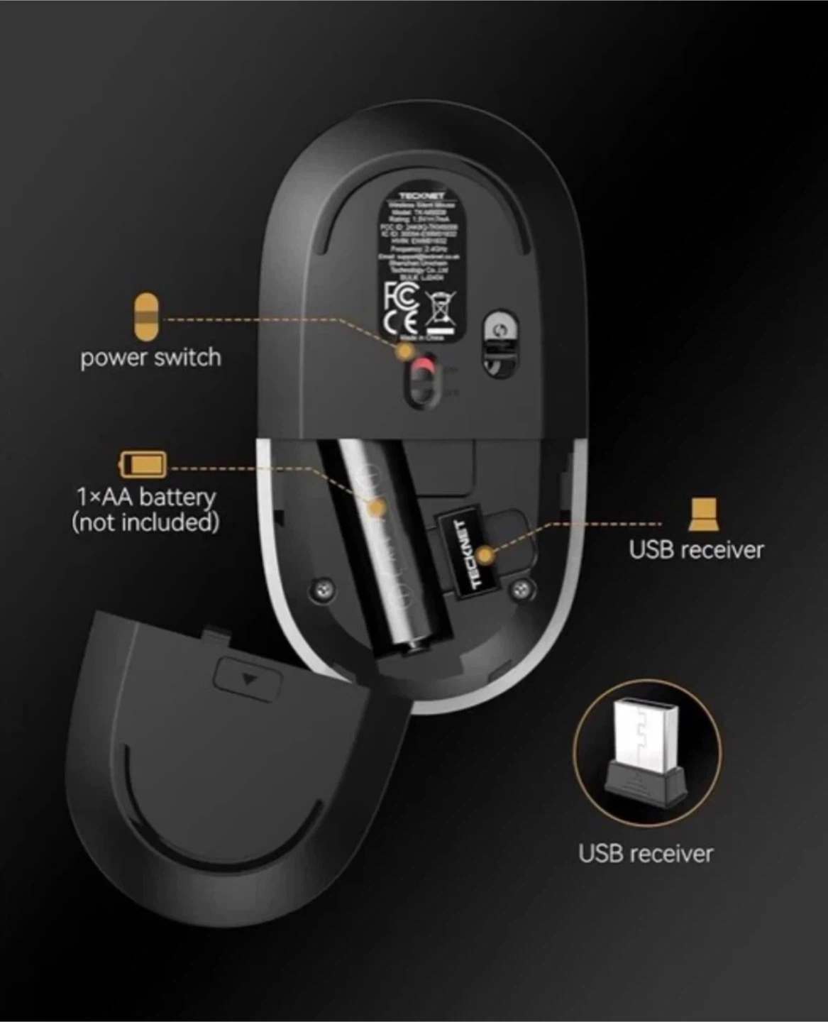 TECKNET Computer Mouse, Silent Mouse Wireless - photo 4
