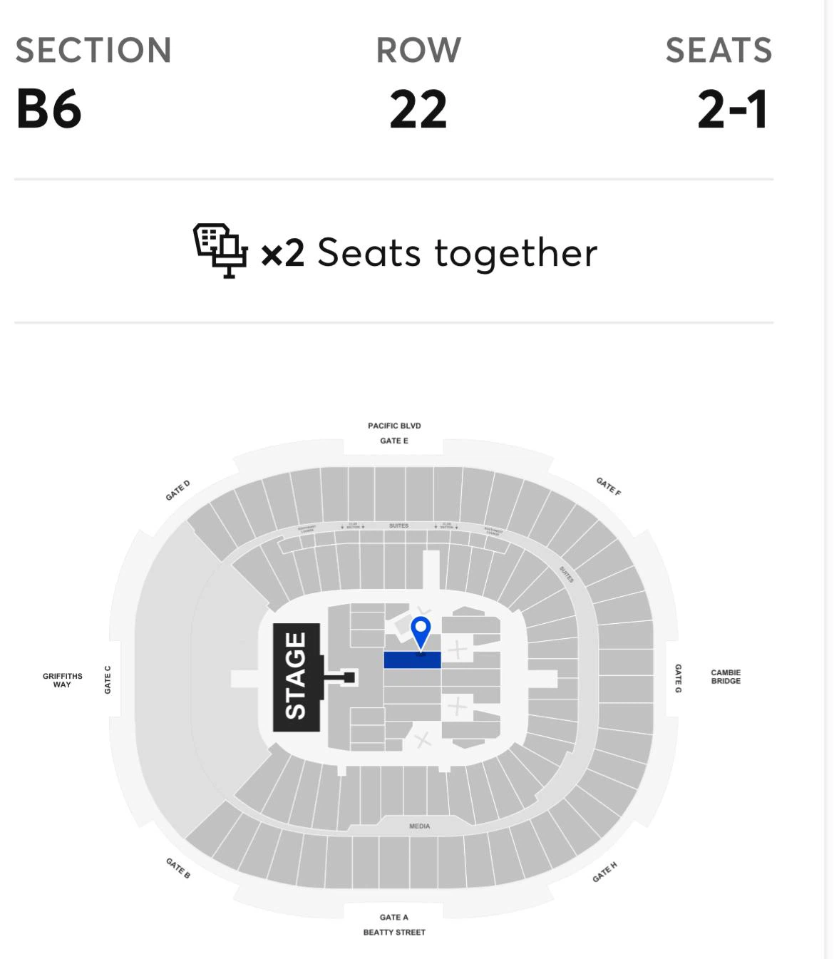 9/20 BC place stadium Foo fighters concert tickets x2