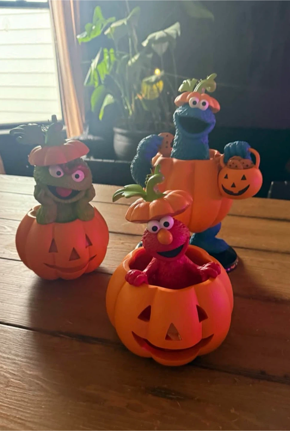 Sesame Street Halloween Pumpkin Figurines Set