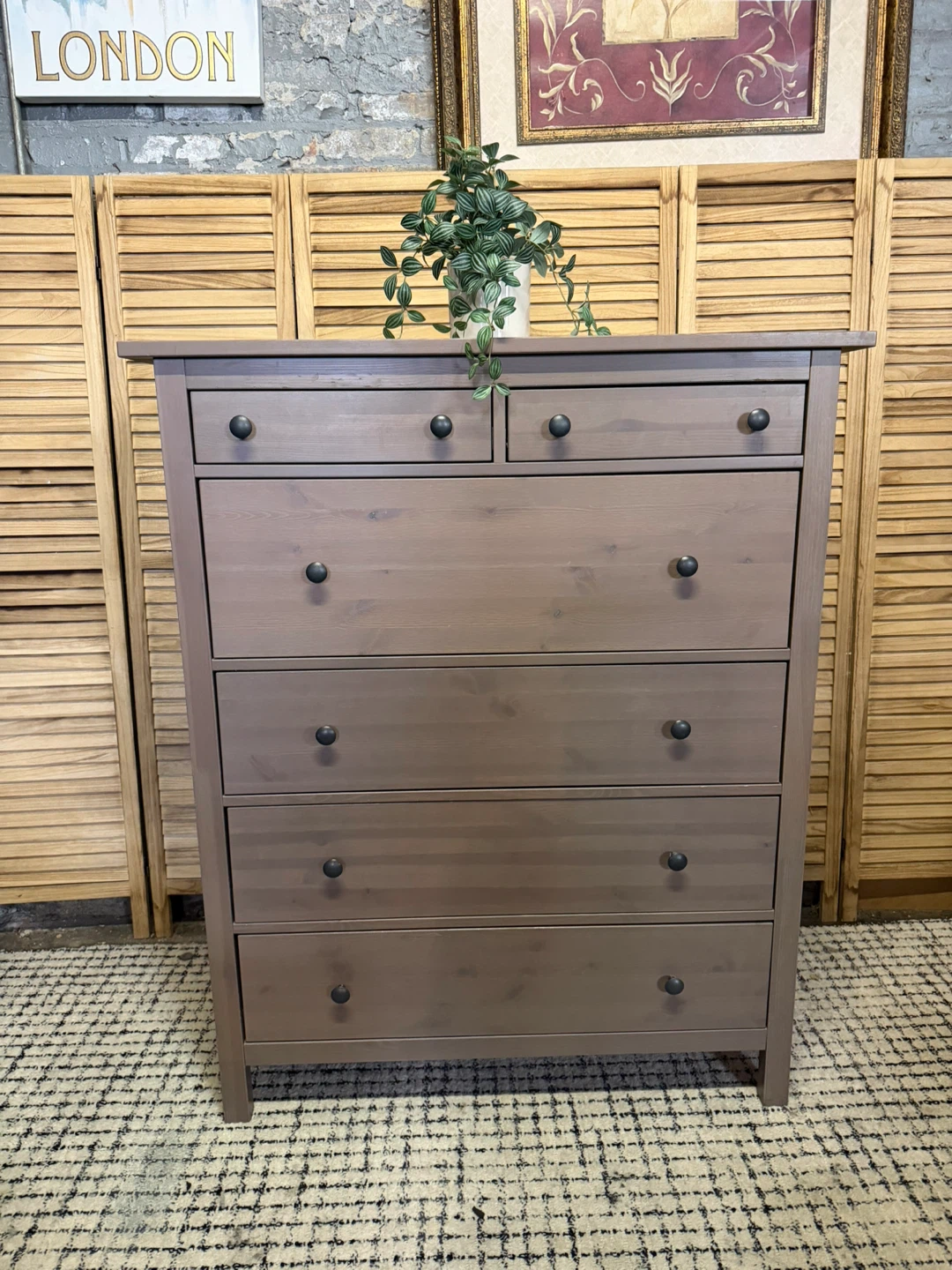IKEA Hemnes 6-Drawer Dresser - Gray Brown