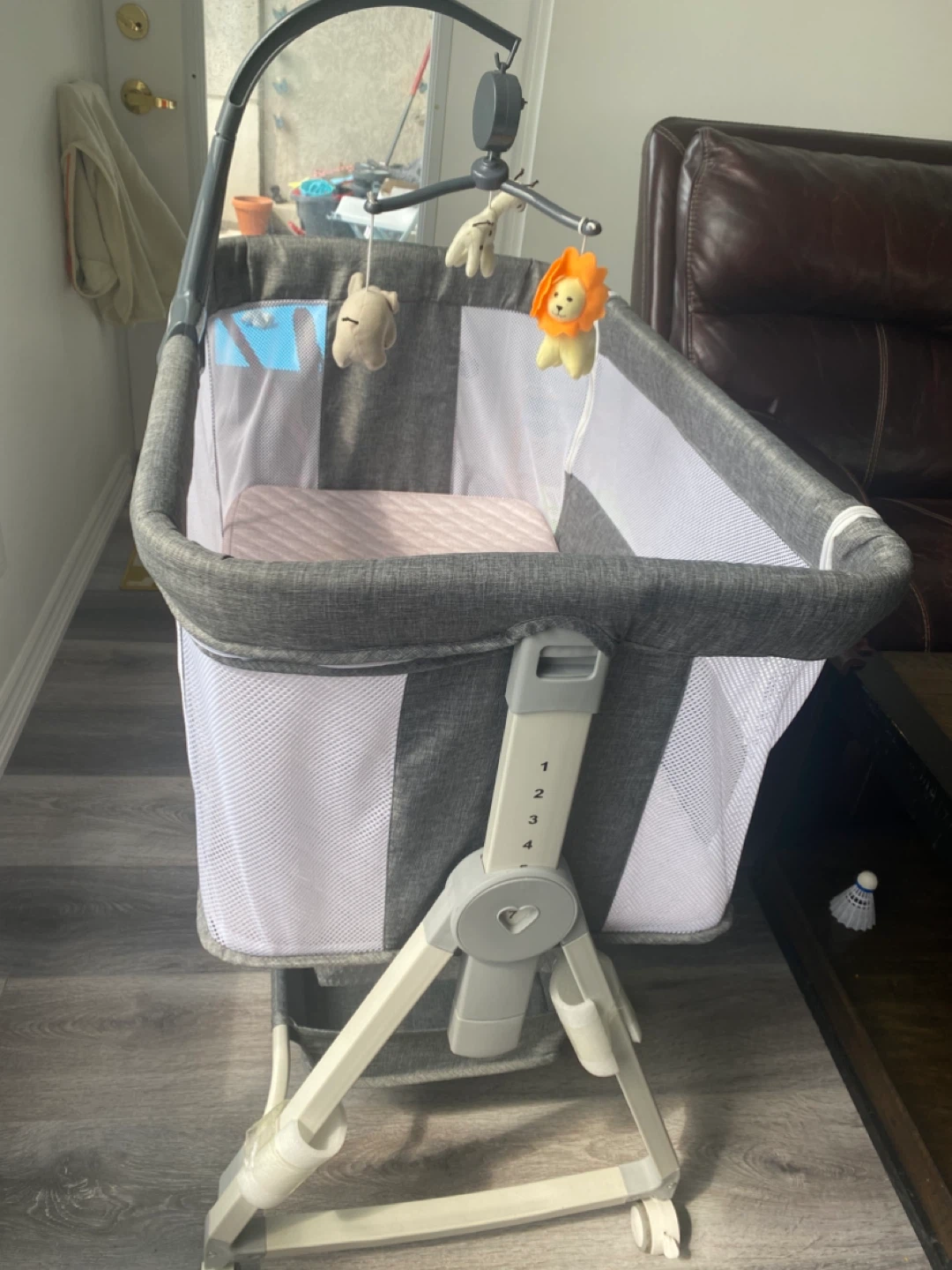 Baby Bedside Bassinet with Mobile