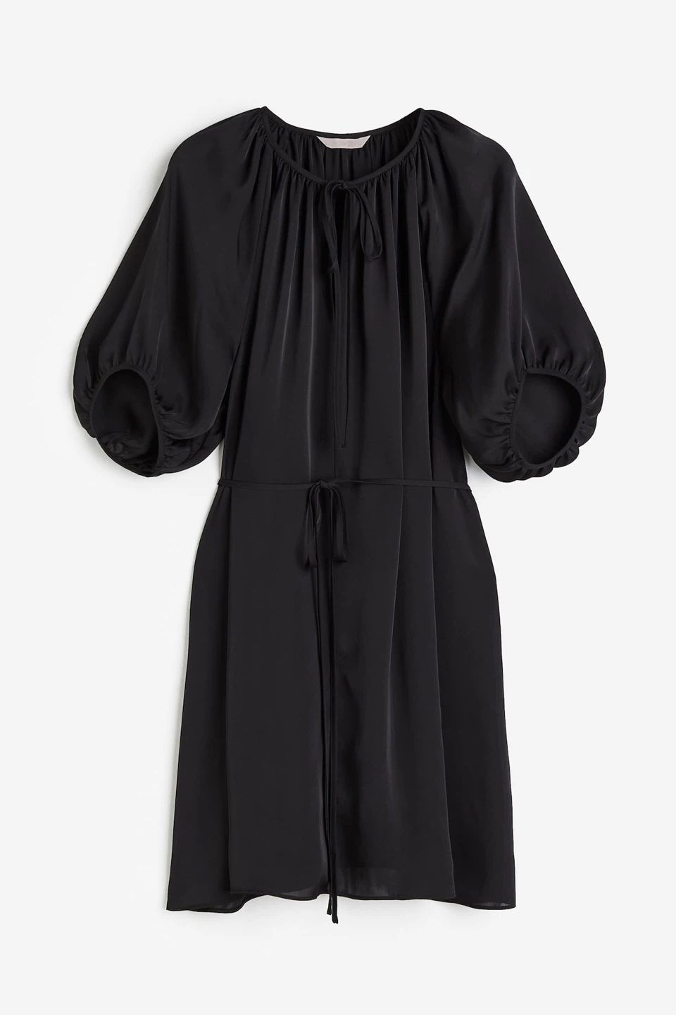 H&M Black Puff Sleeve Dress S-M - photo 2