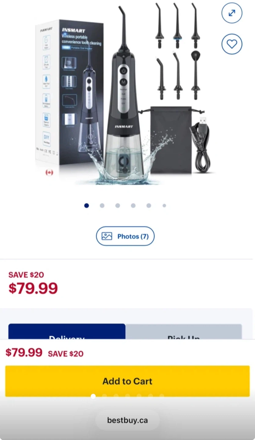 Cordless Water Flosser Dental Pick
