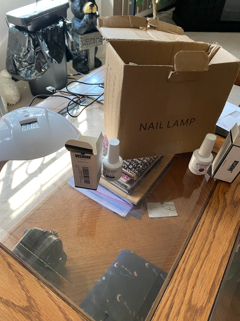 White LED Nail Lamp with Gel Polish - photo 2