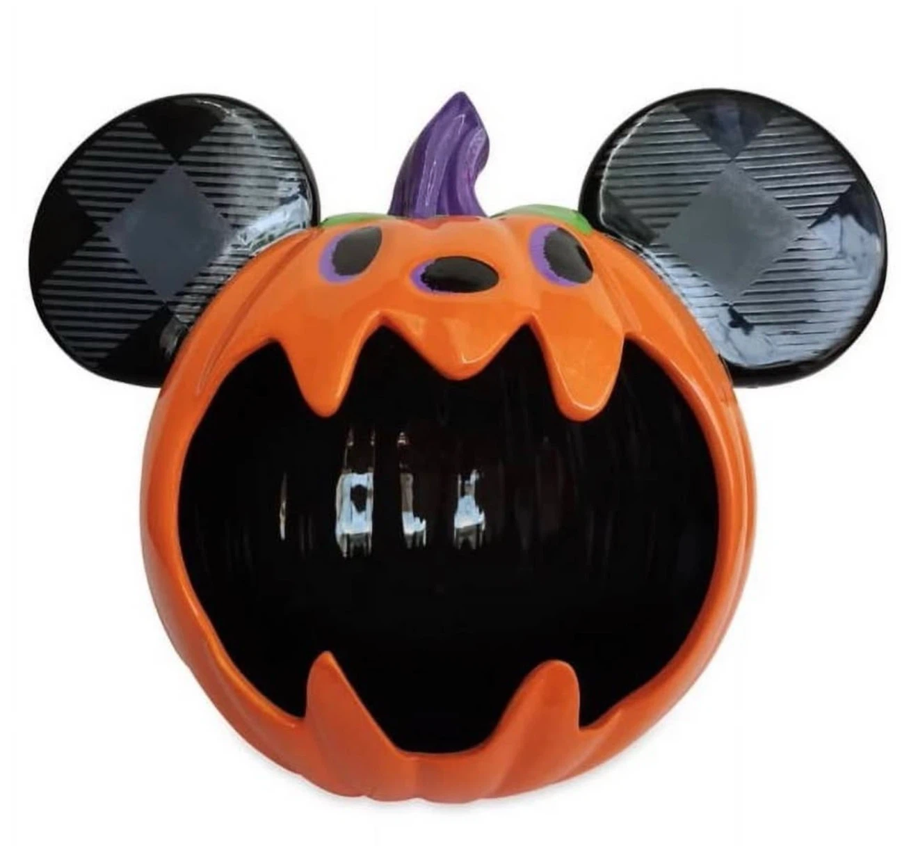 Disney Mickey Mouse Jack-o'-Lantern Halloween Candy Bowl