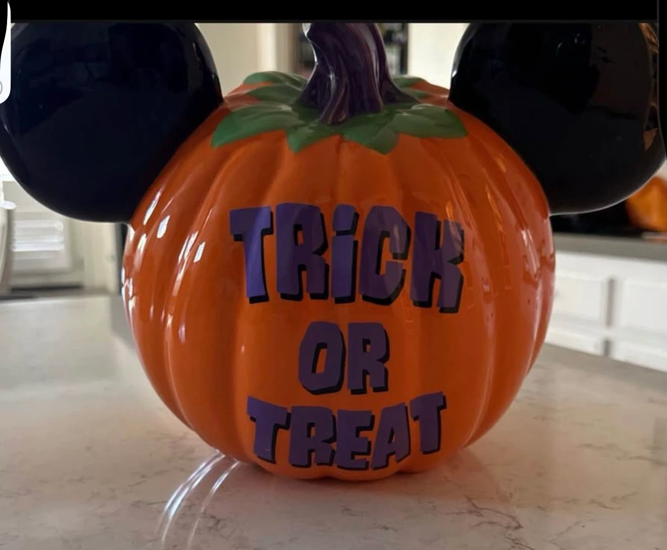 Disney Mickey Mouse Jack-o'-Lantern Halloween Candy Bowl - photo 2