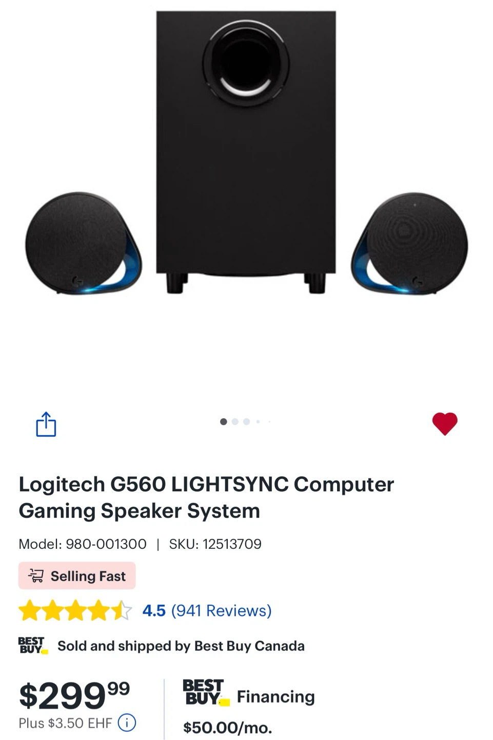 Logitech G560 LIGHTSYNC Computer Gaming Speaker System - photo 4