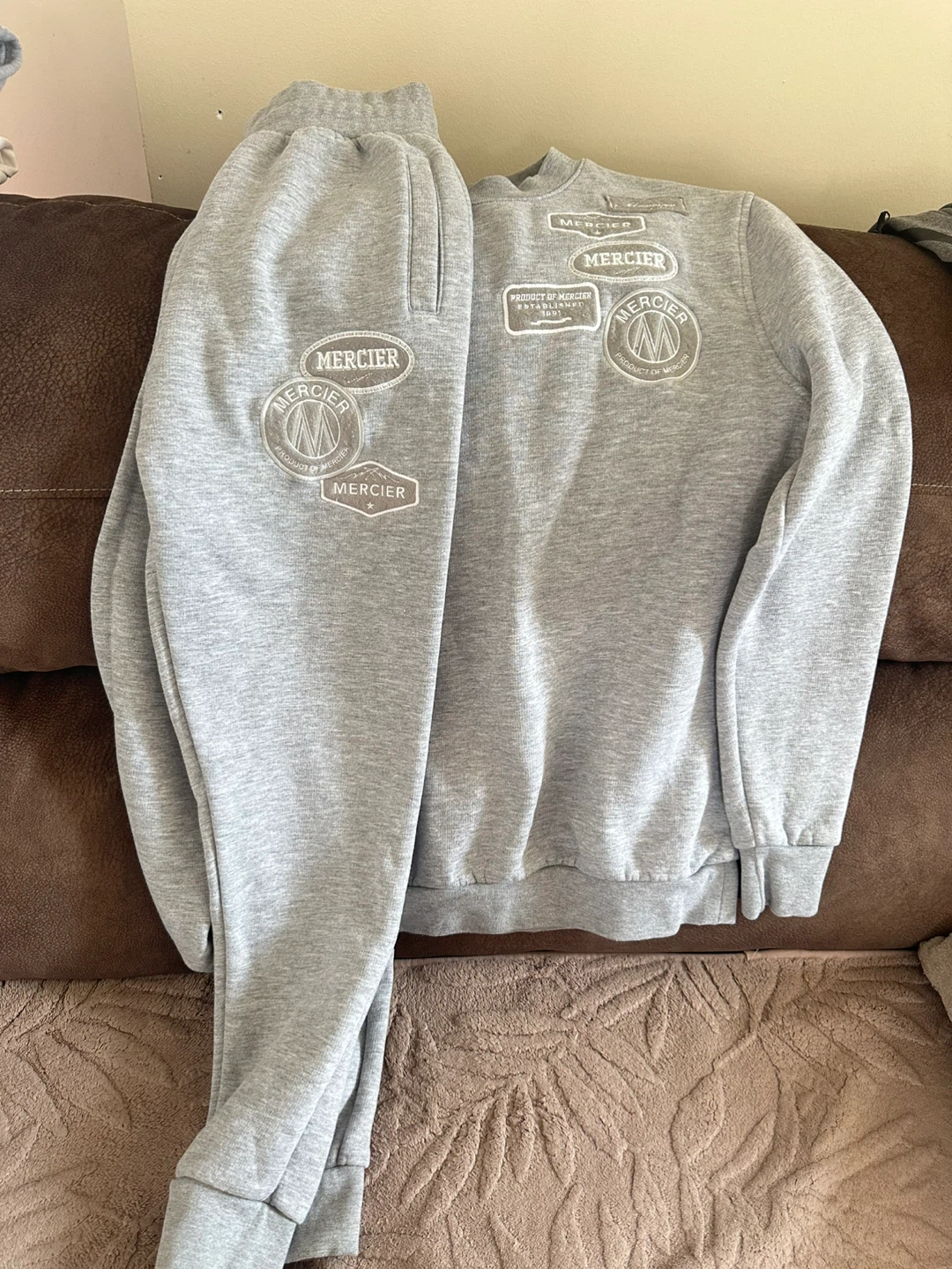 Mercier Grey Sweatshirt and Joggers Set - Size S