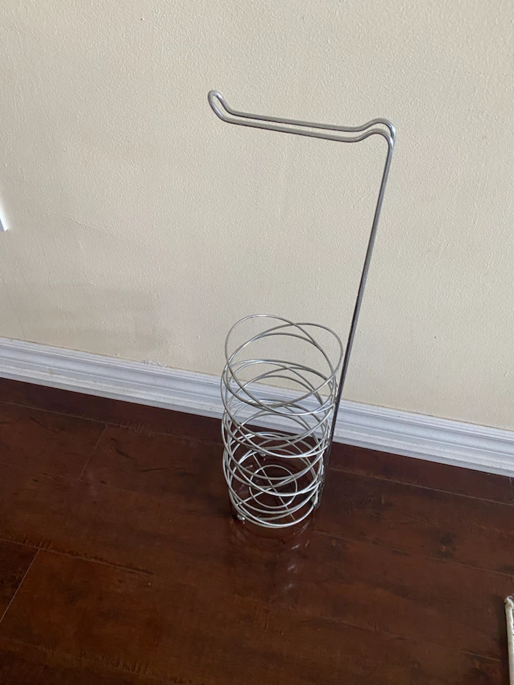 Chrome Toilet Paper Holder with Storage