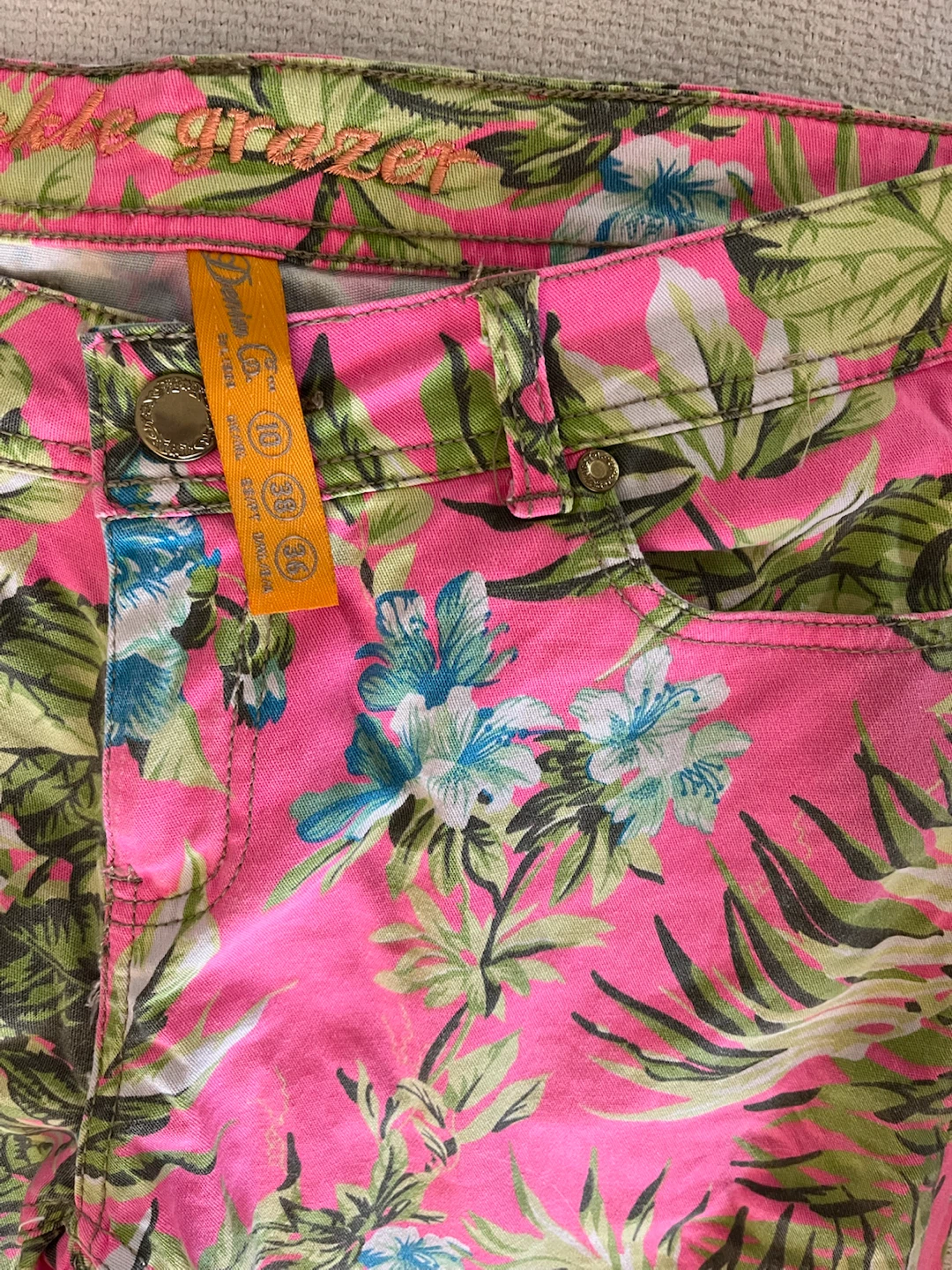 Denim Co. Tropical Floral Ankle Grazer Pants - photo 2