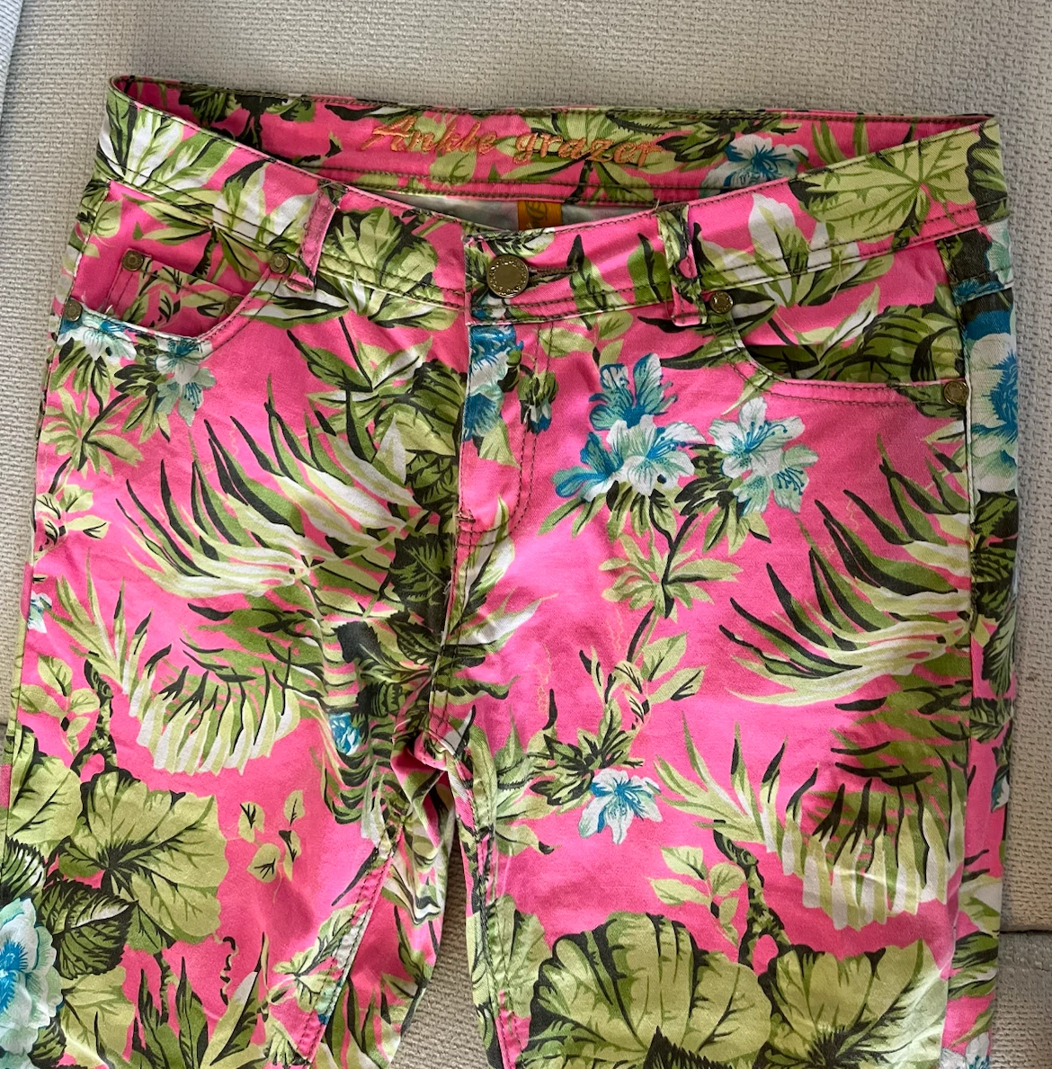 Denim Co. Tropical Floral Ankle Grazer Pants - photo 3