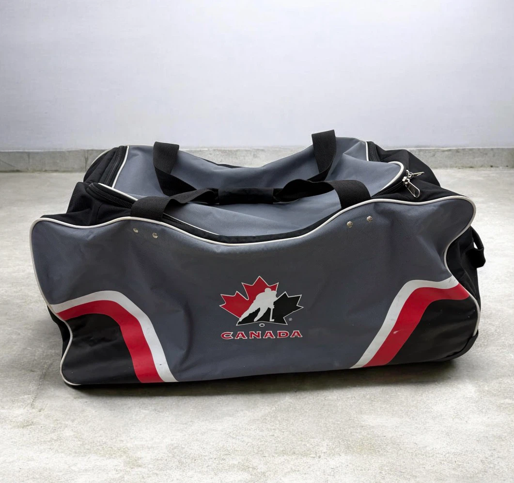 Large Canada Hockey Rolling Duffel Bag