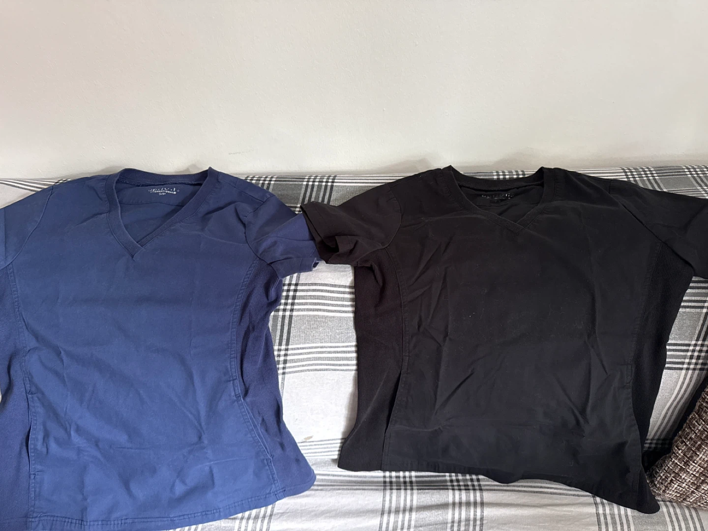 Scrub Tops - Blue and Black