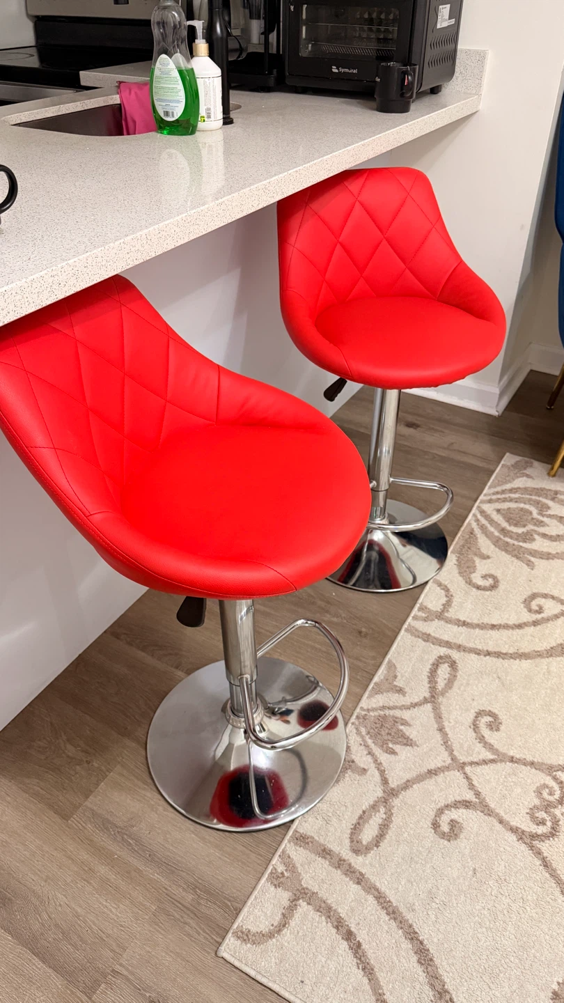 Red Bar Stools (Set of 2)
