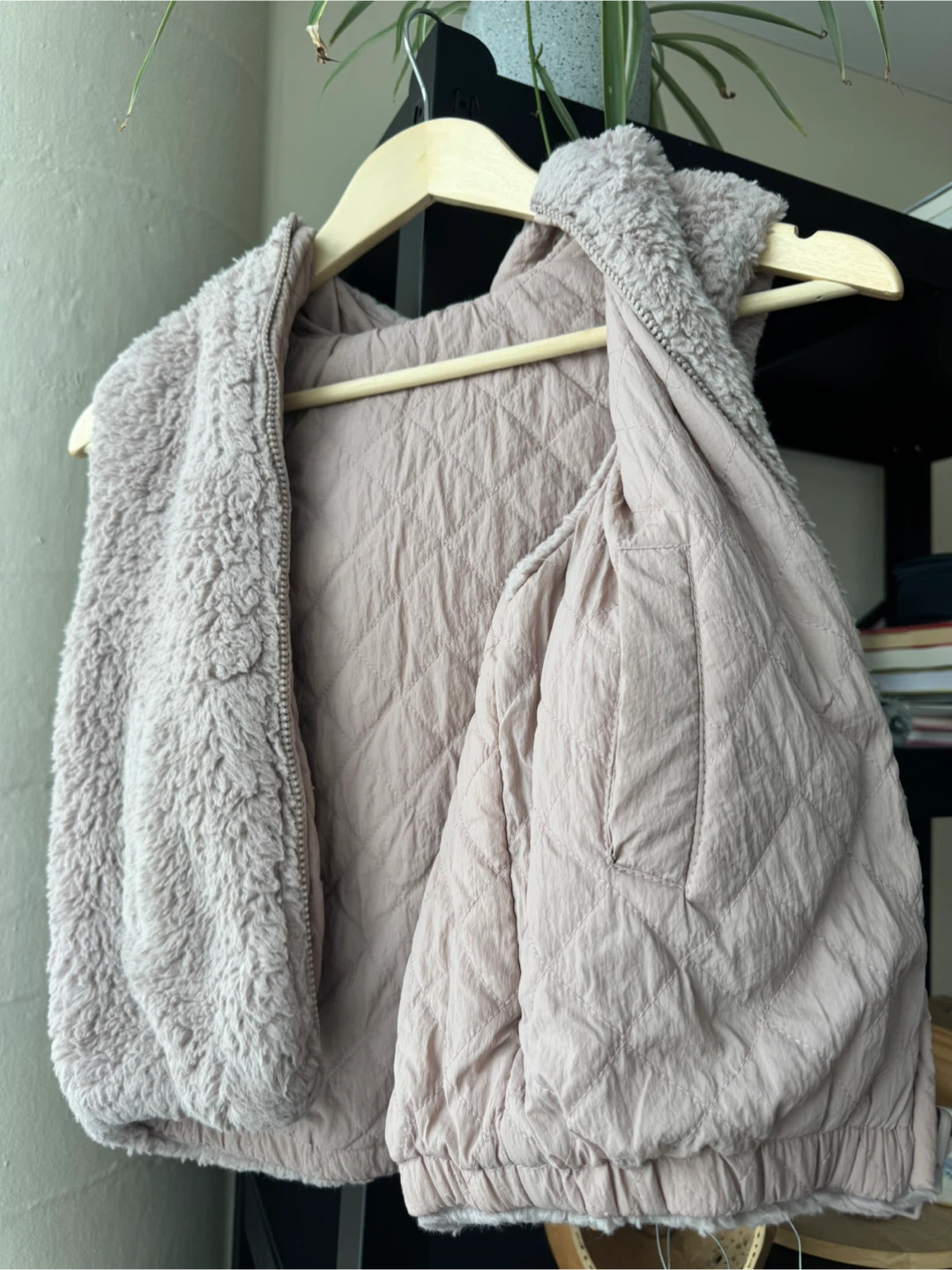 Zara kids Vest  Reversible Faux Fur Quilted Hooded Vest - photo 3