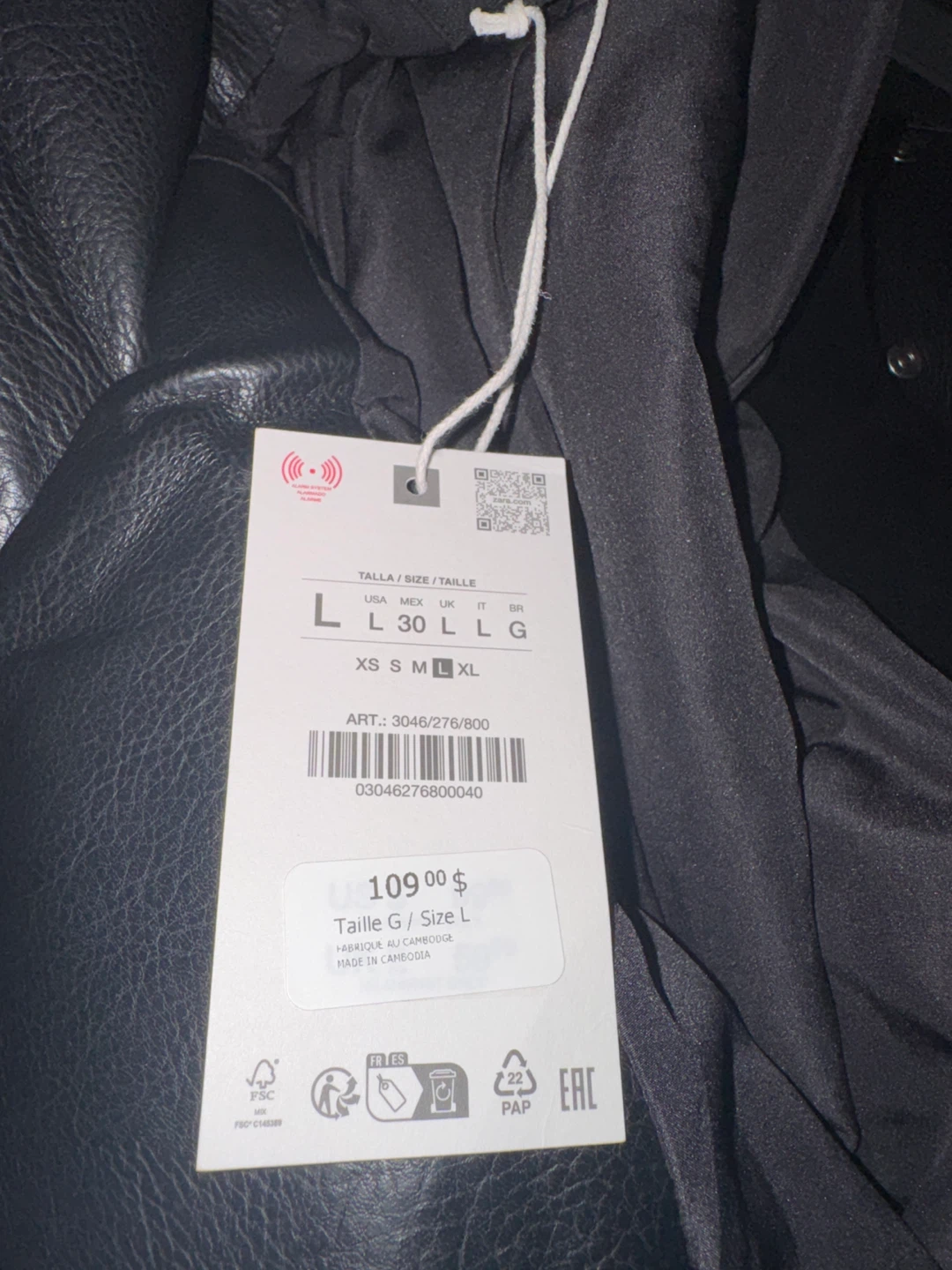 Black Faux Leather Belted ZARA