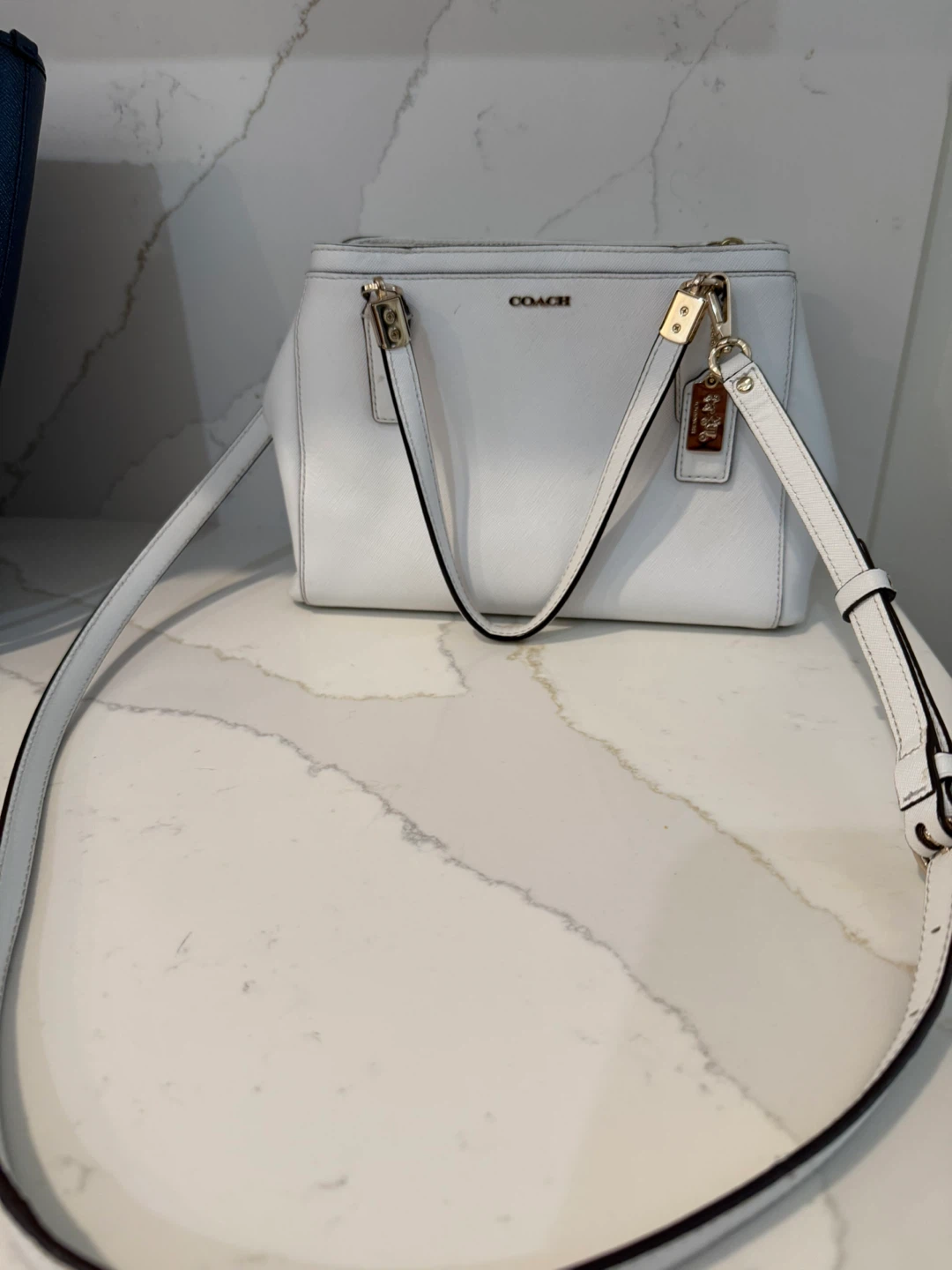 Coach White Leather Satchel