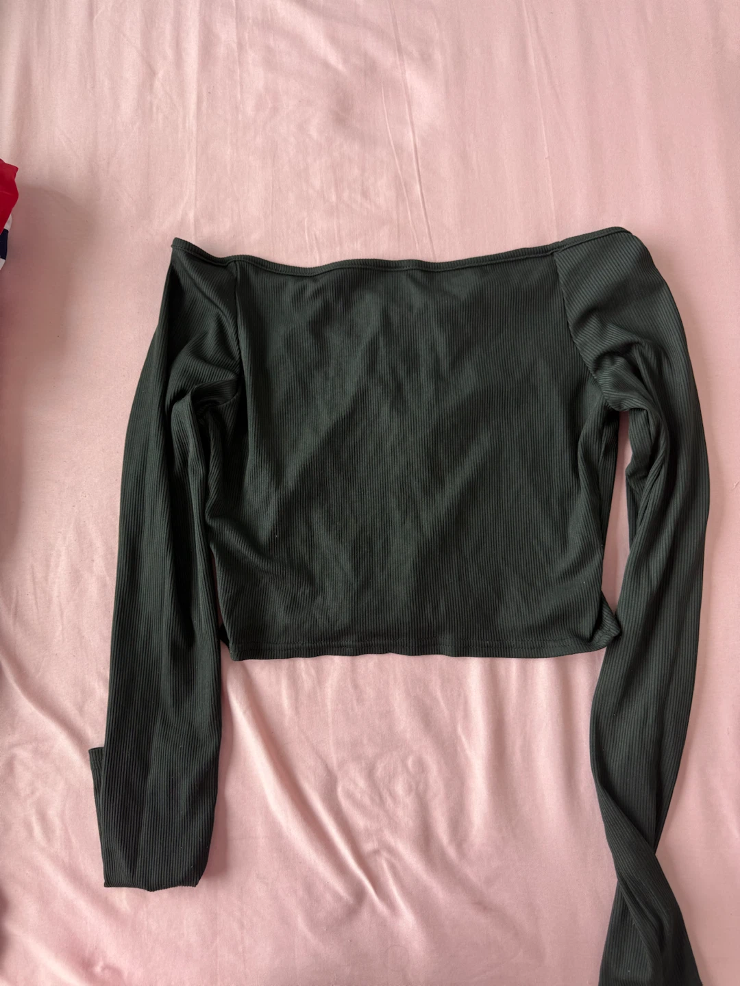 SHEIN Black Off-the-Shoulder Ribbed Crop Top - photo 2