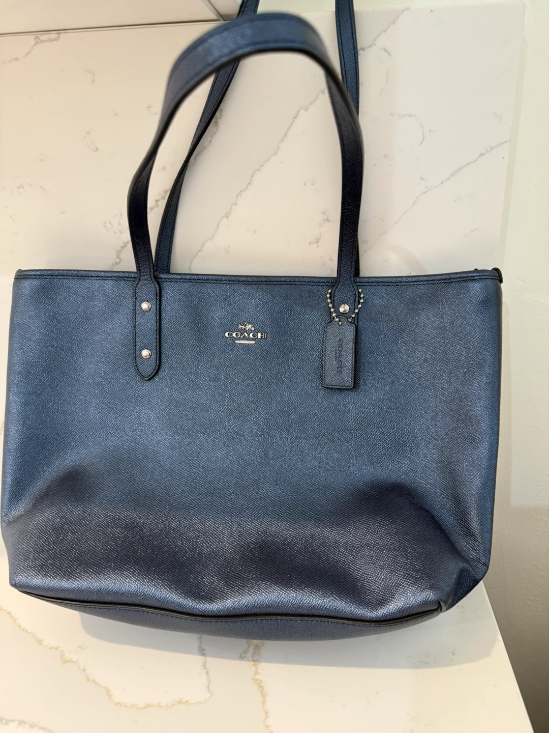 Coach Navy Blue Tote Bag