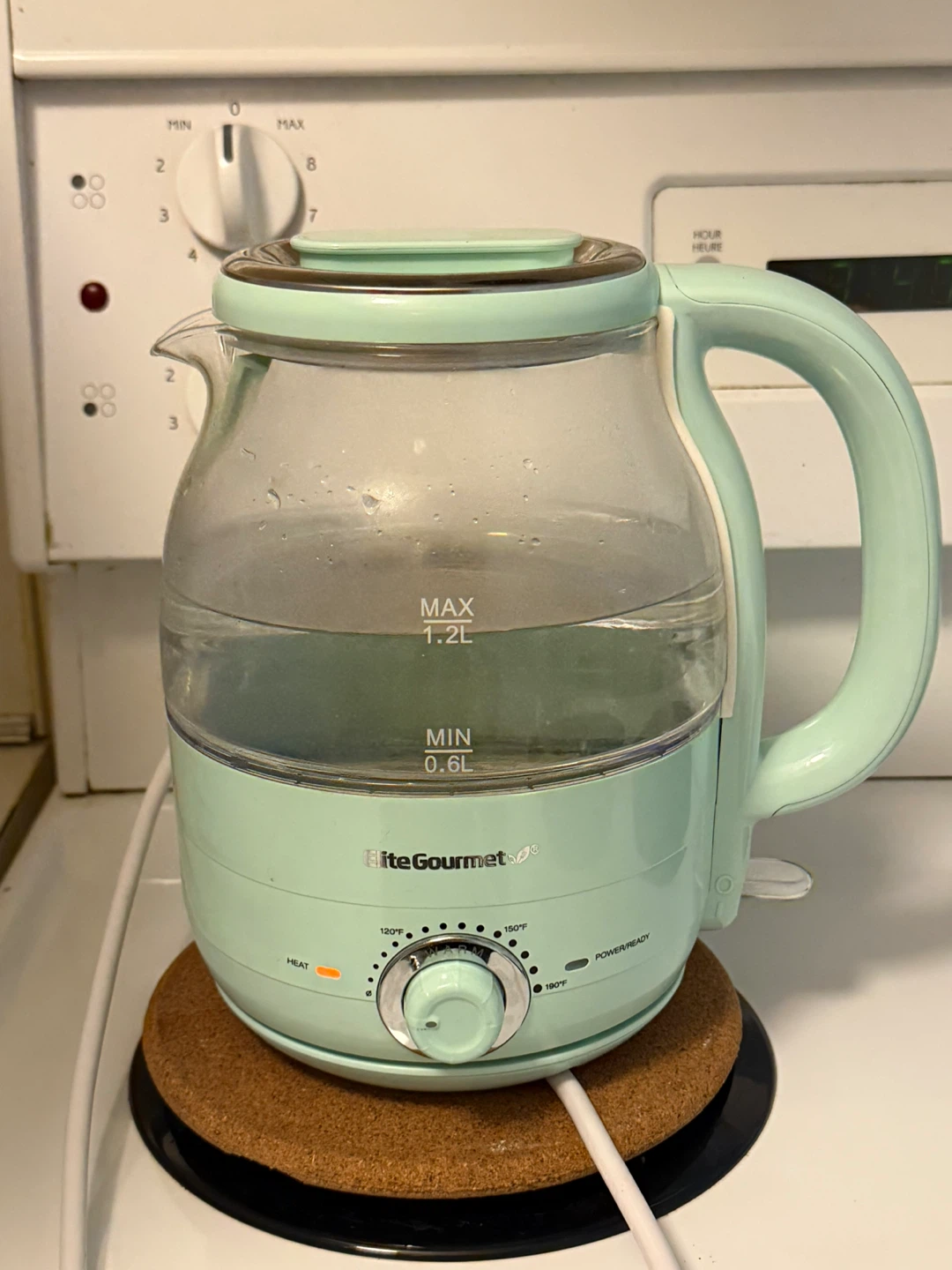 Elite Gourmet 1.2L Electric Glass Kettle