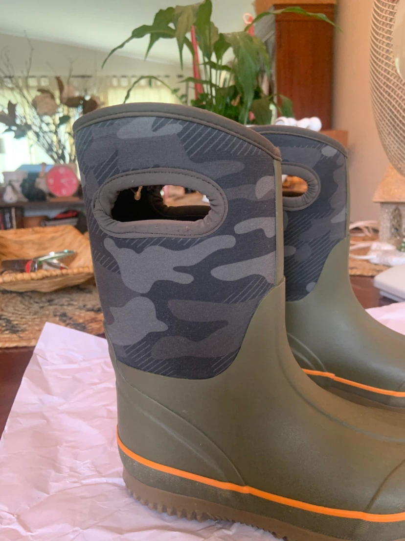 George Boys' Neoprene Rain Boots - Green Camo - photo 3