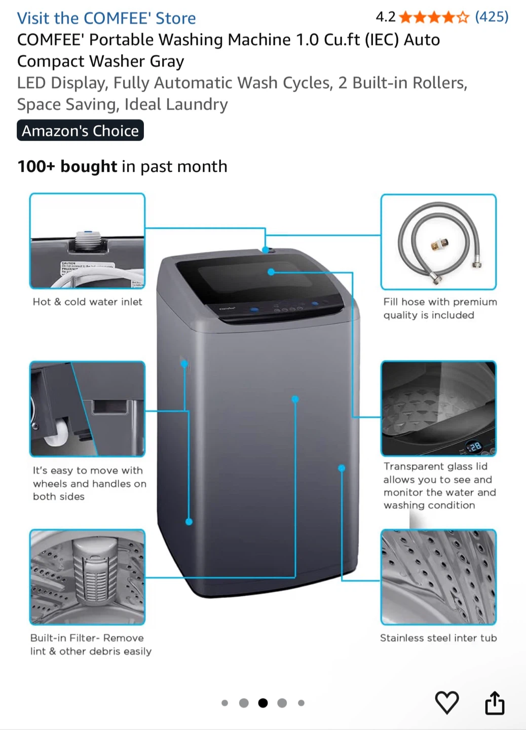 Comfee Portable Washing Machine - photo 4