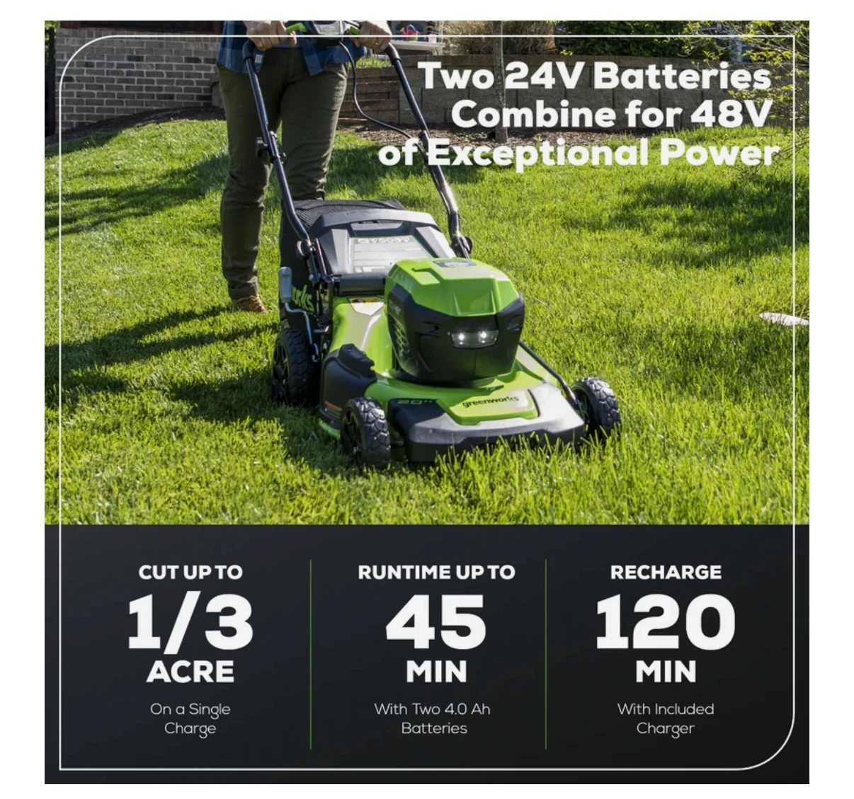 Greenworks 20-inch 48V Push Mower - photo 4